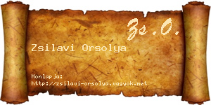 Zsilavi Orsolya névjegykártya