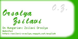orsolya zsilavi business card